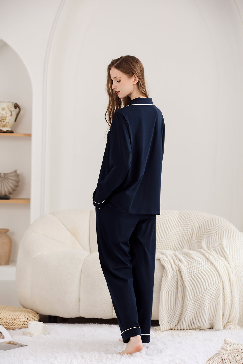 RONGTAI x Vella | Kokvilnas pidžamas komplekts S-XXL (DARK BLUE)